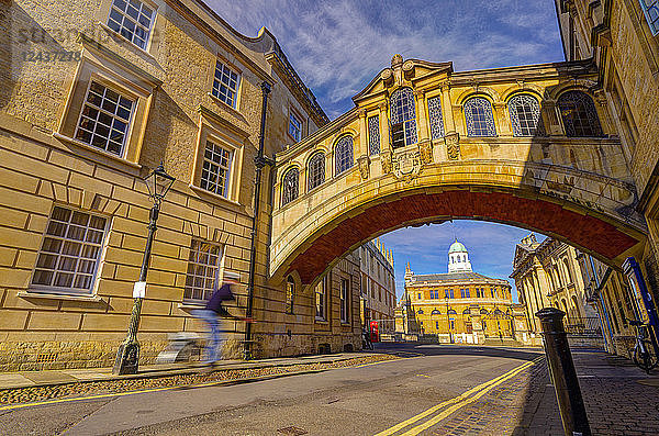 New College Lane  Hertford College  Brücke der Seufzer (Hertford Bridge)  Oxford  Oxfordshire  England  Vereinigtes Königreich  Europa