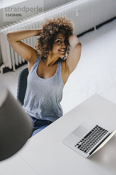 Woman working overtime in her start-up business