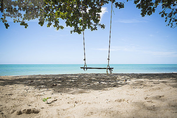 Thailand  Khao Lak  empty swing on the beach