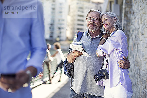 Senior couple taking a city break