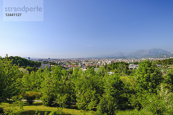 Albania  Tirana  View from National Martyrs Cemetery to the city