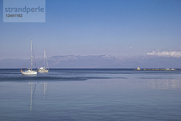 Greece  Peloponnese  Messenia  Koroni  sailing boats