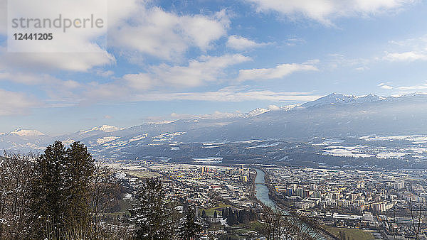 Austria  Innsbruck  panoramic view to the city from above