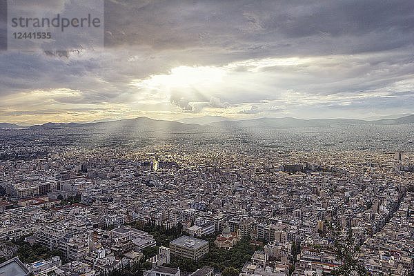 Greece  Attica  Athens  View from Mount Lycabettus over city