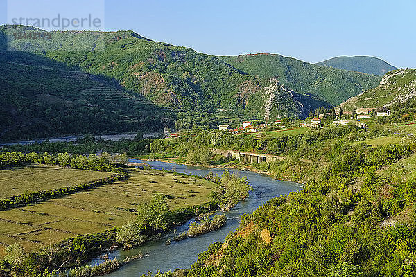 Albania  Elbasan  near Librazhd  Shkumbin Valley  Shkumbin river