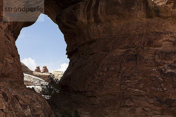 Felsformationen in der Region Chesler Park des Canyonlands National Park in der Nähe von Moab  Utah.
