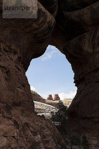 Felsformationen in der Region Chesler Park des Canyonlands National Park in der Nähe von Moab  Utah.