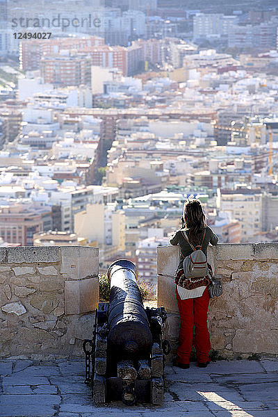 Spanien Alicante  Stadtansicht vom Schloss
