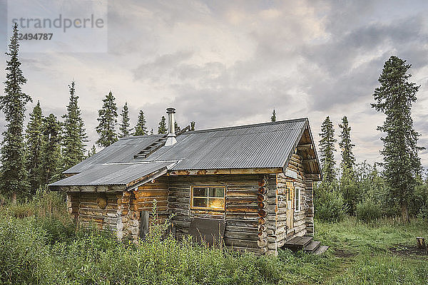 Viking Lodge  eine öffentlich zugängliche Hütte in den borealen Wäldern des Wrangell-St. Elias National Park and Preserve Alaska