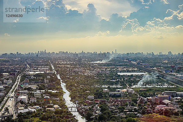 Luftaufnahme der Stadt Bangkok  Thailand