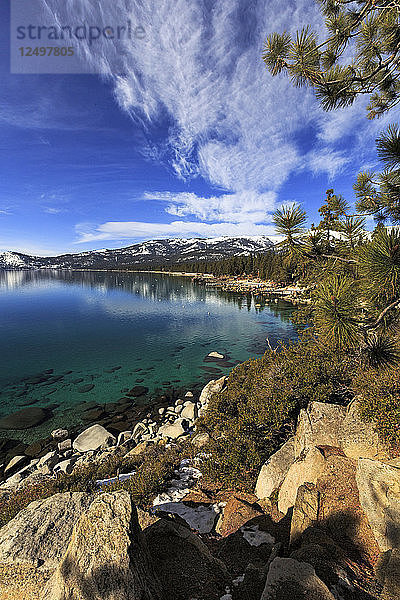 Aussicht auf den Tahoesee in Nordkalifornien  USA