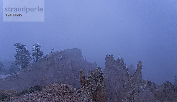 Sturm bläst in den Bryce Canyon National Park