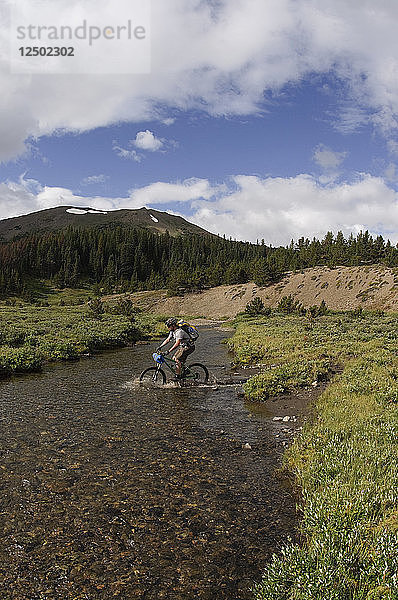 Mountainbiking in der Wildnis der South Chilcotin Mountains. Gold Bridge  Britisch-Kolumbien