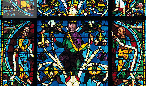 Prophet  Glasmalerei  Kathedrale von Chartres  Frankreich  1145-1155. Künstler: Unbekannt