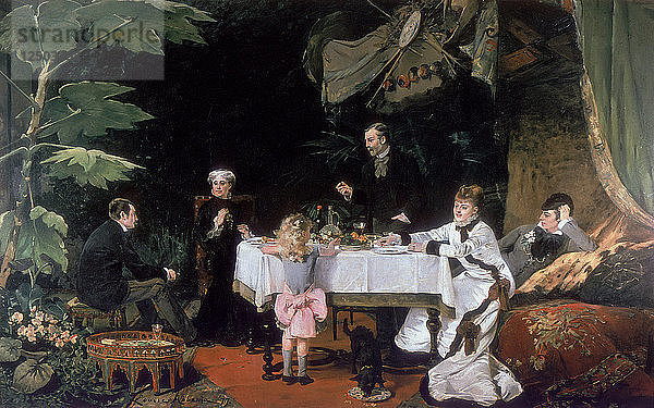 Das Mittagessen im Konservatorium  1877. Künstlerin: Louise Abbema