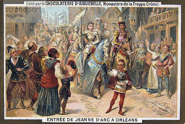 Einzug von Jeanne d'Arc in Orleans  1429  (19. Jahrhundert). Künstler: Unbekannt
