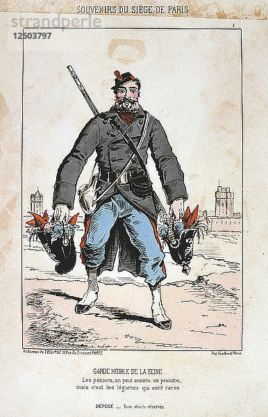 Garde Mobile de la Seine  Belagerung von Paris  1870-1871. Künstler: Anon
