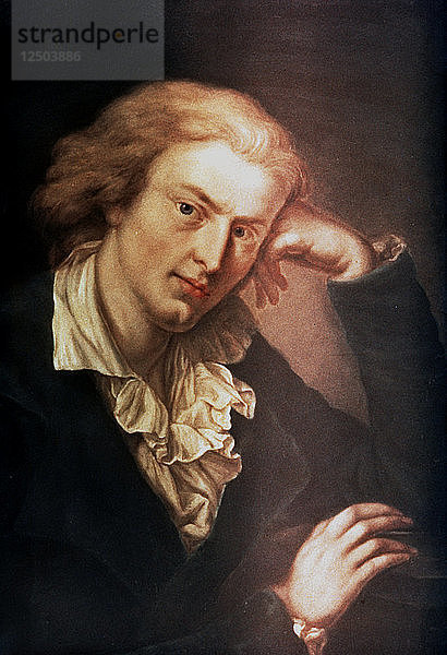 Johann Christoph Friedrich von Schiller  deutscher Dichter  Dramatiker und Historiker  um 1785. Künstler: Anton Graff