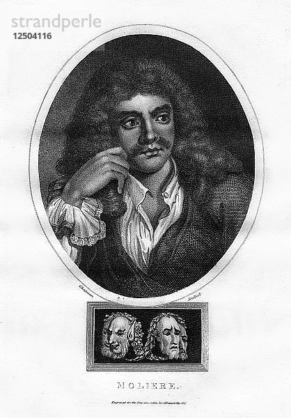Moliere  französischer Theaterautor  Regisseur und Schauspieler  (1817). Künstler: I Chapman