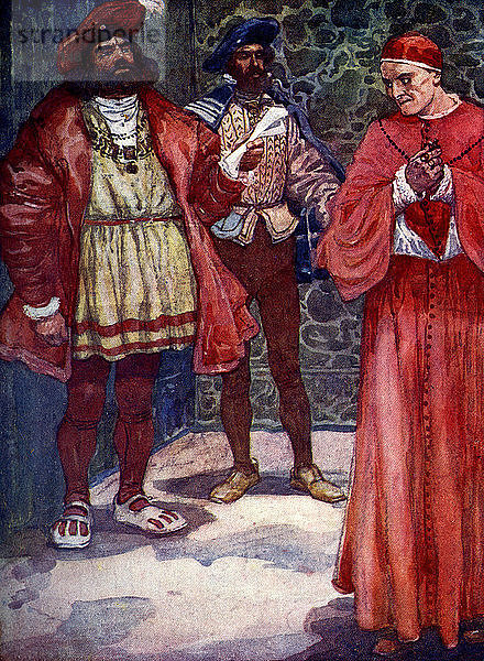 Heinrich schickt Wolsey vom Hof  um 1529  (1905) Künstler: A. S. Forrest
