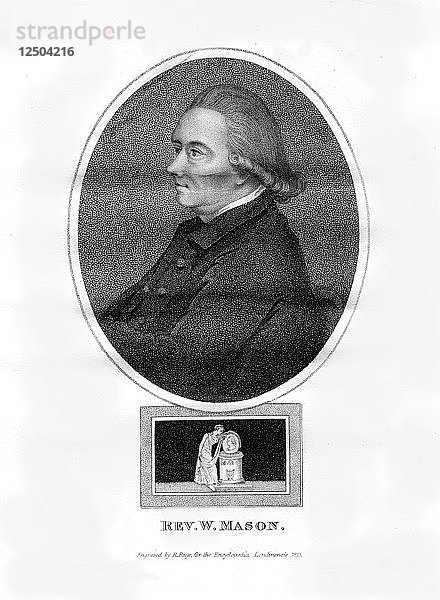 Reverend William Mason  englischer Dichter  Herausgeber und Gärtner  (1815)  Künstler: R. Page