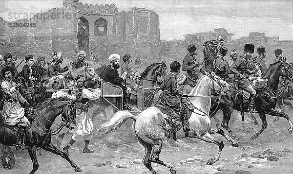 Abdor Rahman Khan (1844-1901)  Herrscher von Afghanistan (1880-1901)  1893. Künstler: Unbekannt