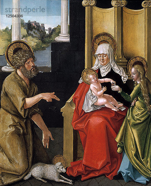 Die heilige Anna mit dem Christuskind  der Jungfrau und Johannes dem Täufer  um 1511. Künstler: Hans Baldung