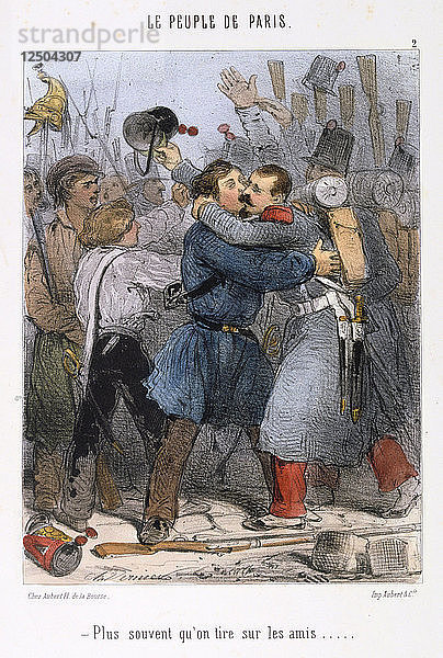 Karikatur über die Pariser Kommune  1870er Jahre. Künstler: Anon