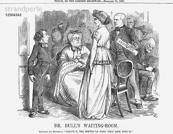 Dr. Bulls Warteraum  1868. Künstler: John Tenniel