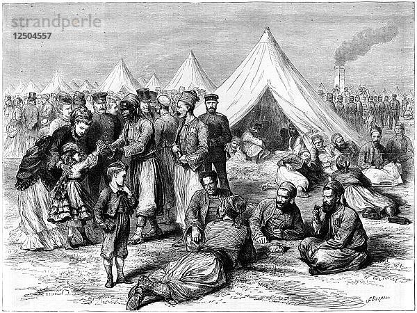 Französisches Kriegsgefangenenlager in Wahn  bei Köln  Deutsch-Französischer Krieg  1870. Künstler: Unbekannt