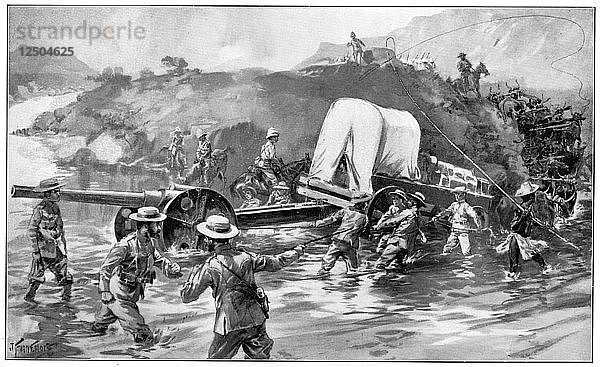Die Annäherung an Ladysmith  2. Burenkrieg  18. Januar 1900. Künstler: Unbekannt