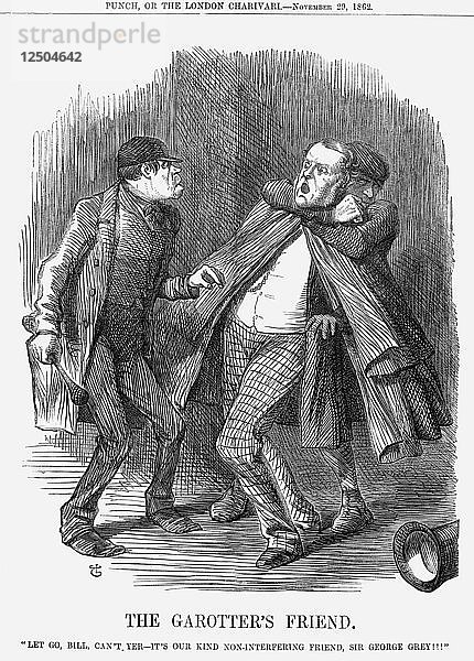 Der Garotters Freund  1862. Künstler: John Tenniel