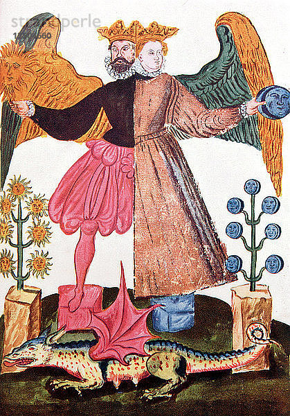 Die hermetische Androgyne  Ende des 17. Jahrhunderts. Künstler: Unbekannt