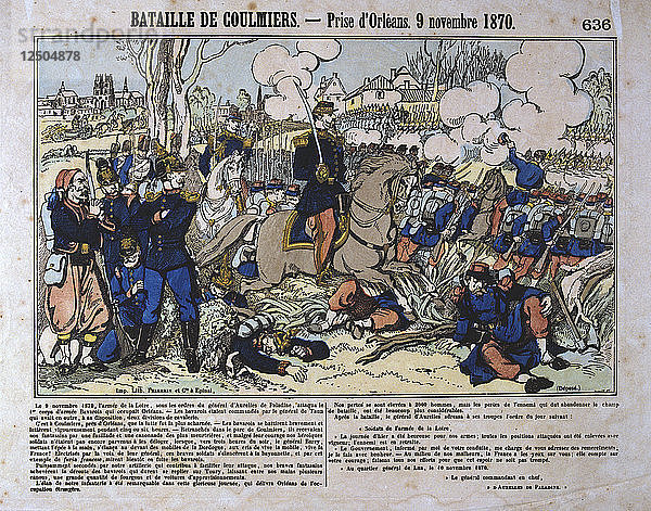 Schlacht von Coulmiers  Französisch-Preußischer Krieg  9. November 1870. Künstler: Anon