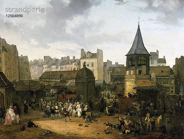 Eine Feier zur Geburt des französischen Erben  1781 (1783). Künstler: Philibert Louis Debucourt