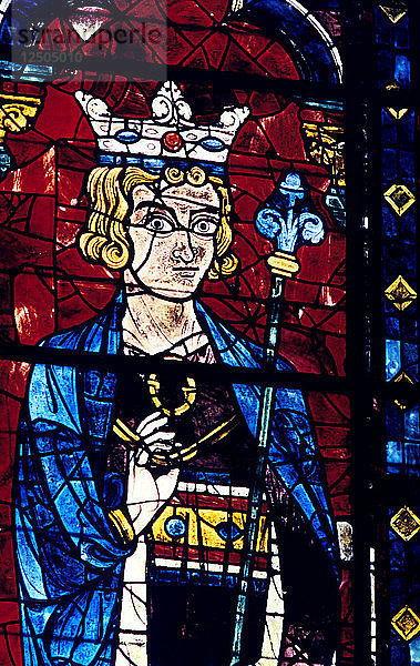 Salomo  Glasmalerei  Kathedrale von Chartres  Frankreich  1194-1260. Künstler: Unbekannt