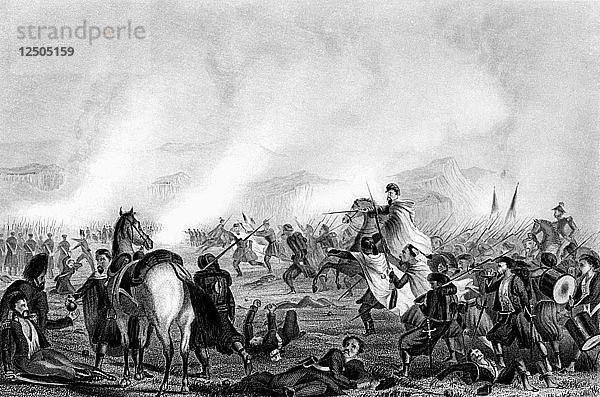 Schlacht von Inkerman  Krimkrieg  5. November 1854 (um 1856). Künstler: Unbekannt
