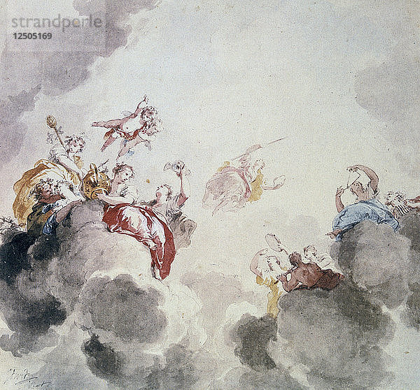 Himmlische Szene  18. Jahrhundert. Künstler: Jacob de Wit
