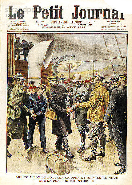 Die Verhaftung von Dr. Crippen und Ethel le Neve  1910. Künstler: Unbekannt