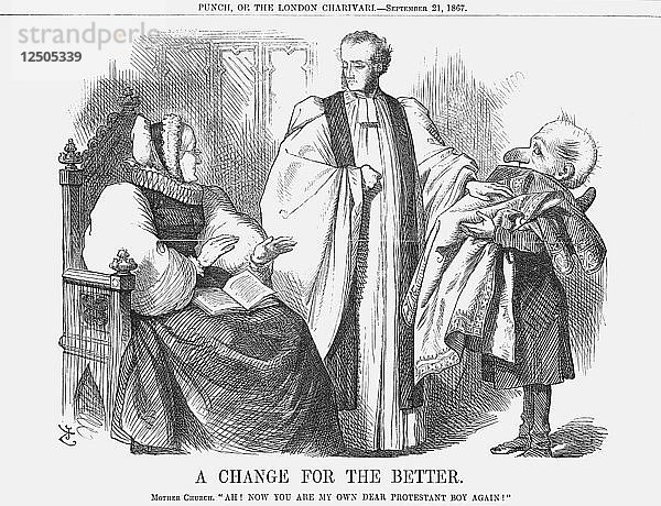 Eine Veränderung zum Besseren  1867. Künstler: John Tenniel