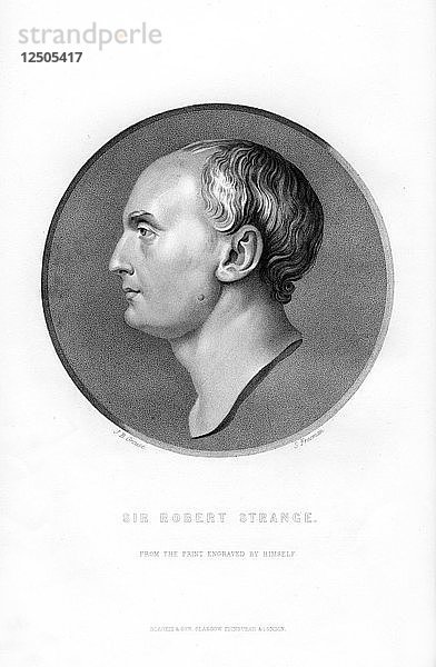 Sir Robert Strange  schottischer Künstler  (1870). Künstler: S. Freeman