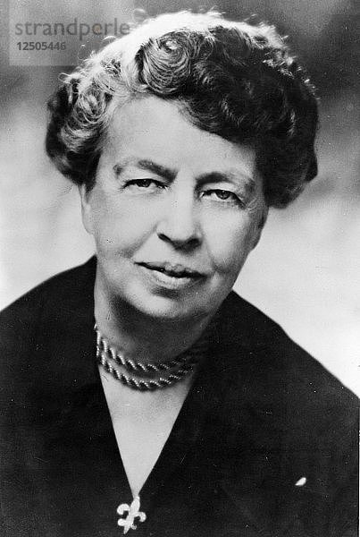 (Anna) Eleanor Roosevelt (1884-1962) Amerikanische Menschenfreundin. Künstler: Unbekannt