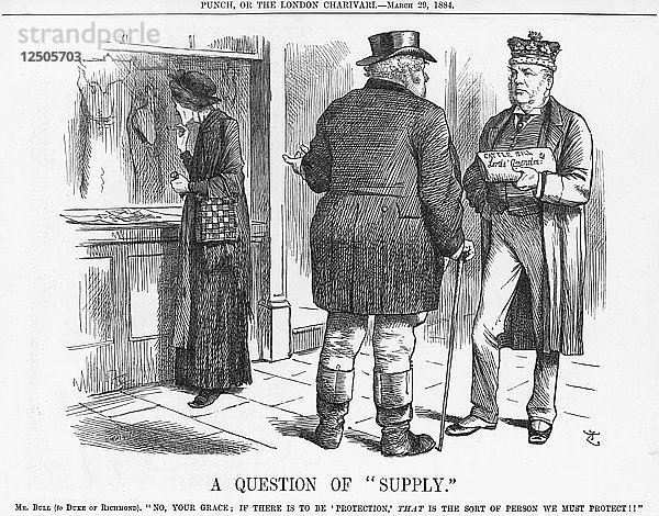 Eine Frage der Versorgung  1884. Künstler: Joseph Swain