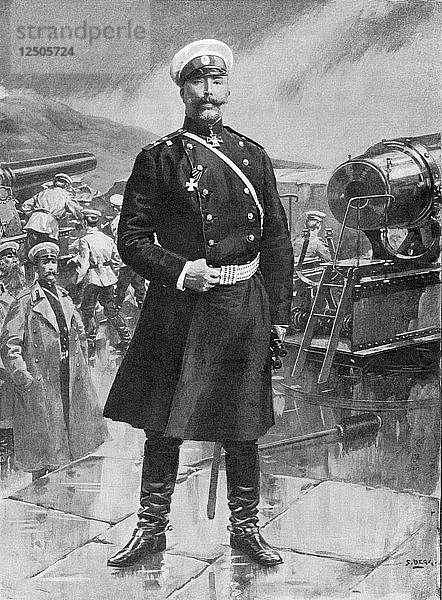 Anatoly Mikhaylovich Stossel  russischer General  Russisch-Japanischer Krieg  1904-5. Künstler: Unbekannt