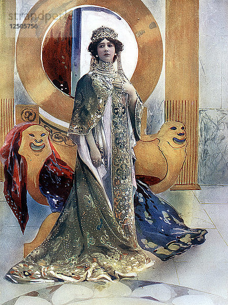 Madame Otero in LImperatrice  um 1902.Künstler: Rautlinger