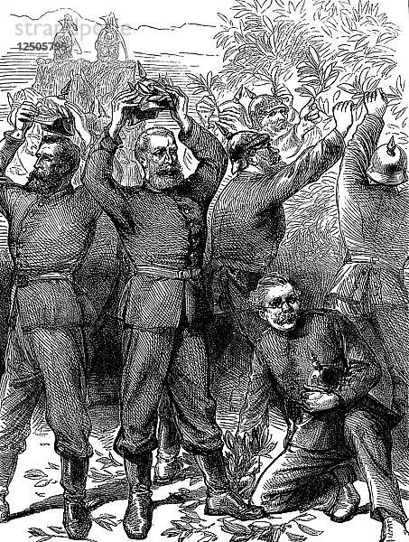 Besatzung von Paris durch die Deutschen nach dem Deutsch-Französischen Krieg  März 1871 (um 1880). Künstler: Unbekannt