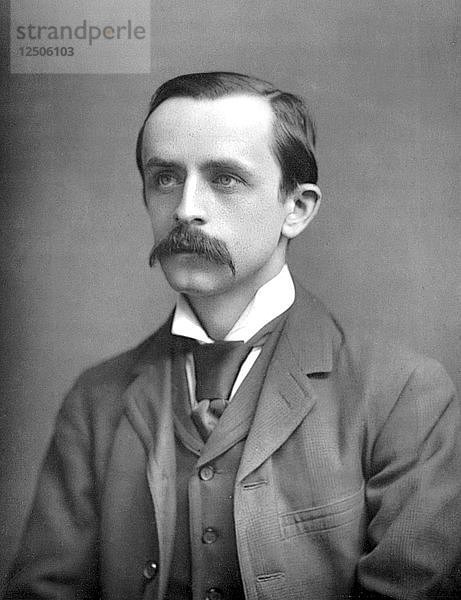 James Matthew Barrie (1860-1937)  schottischer Dramatiker und Romancier  um 1890. Künstler: Unbekannt