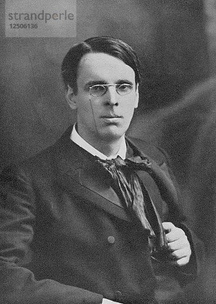 William Butler Yeats  irischer Dichter und Dramatiker  um 1900. Künstler: Unbekannt