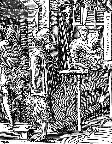 Harquebusier oder Handpistolenmacher  um 1559-1591. Künstler: Jost Amman