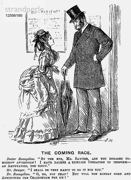 Das kommende Rennen  1872. Künstler: George du Maurier